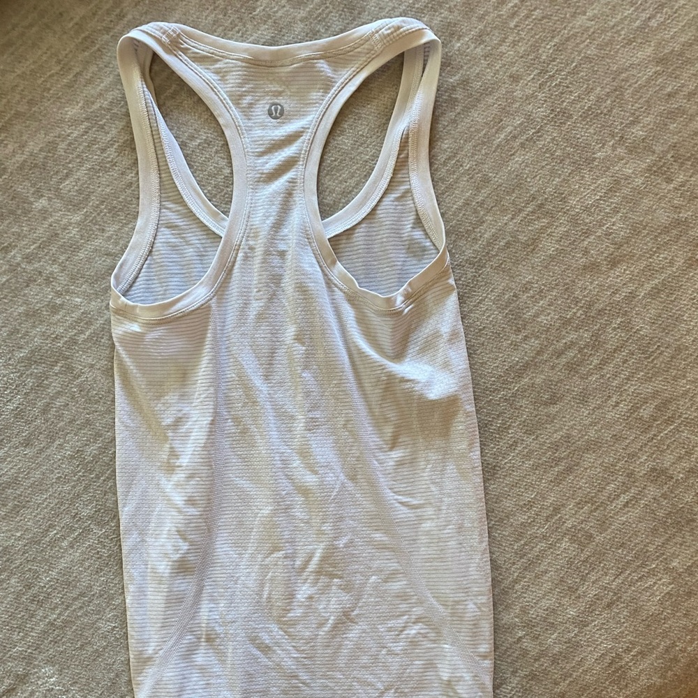 Lululemon White Swiftly Tank Top